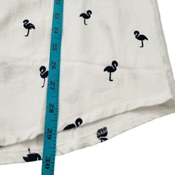 SALE!! 2 for $15 SHEIN Button Up Blouse Long Sleeve M Blue Flamingos Tropical - Picture 8 of 11